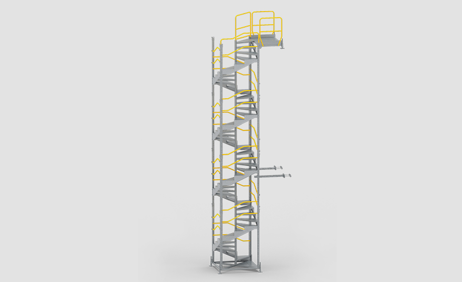 Tymczasowe spiralne schody  SST