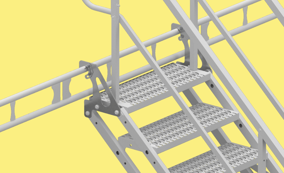 Schody TAS - aluminium - uchwyt górny do rusztowań