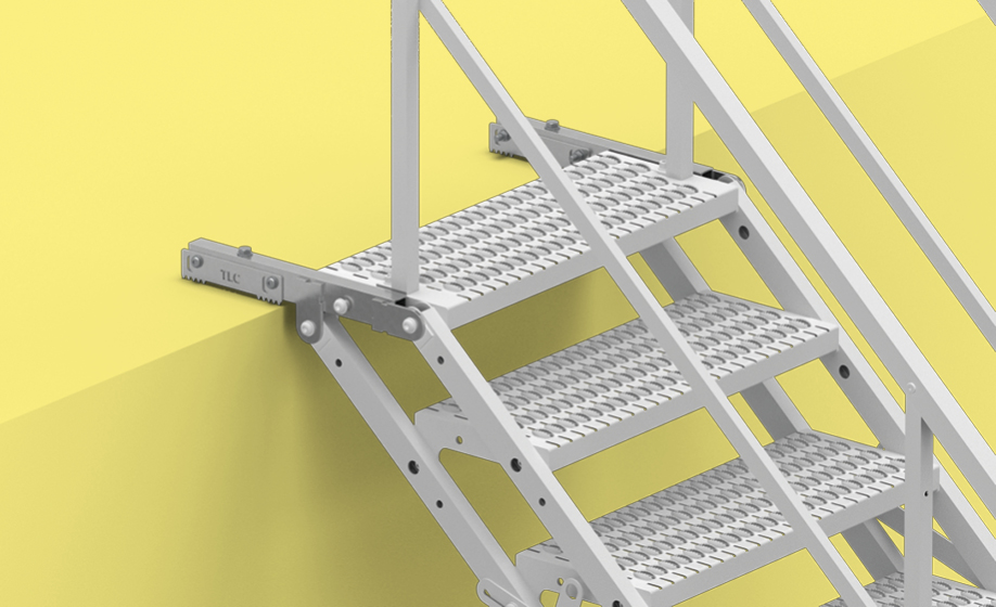 Schody TAS - aluminium - stopa górna standardowa